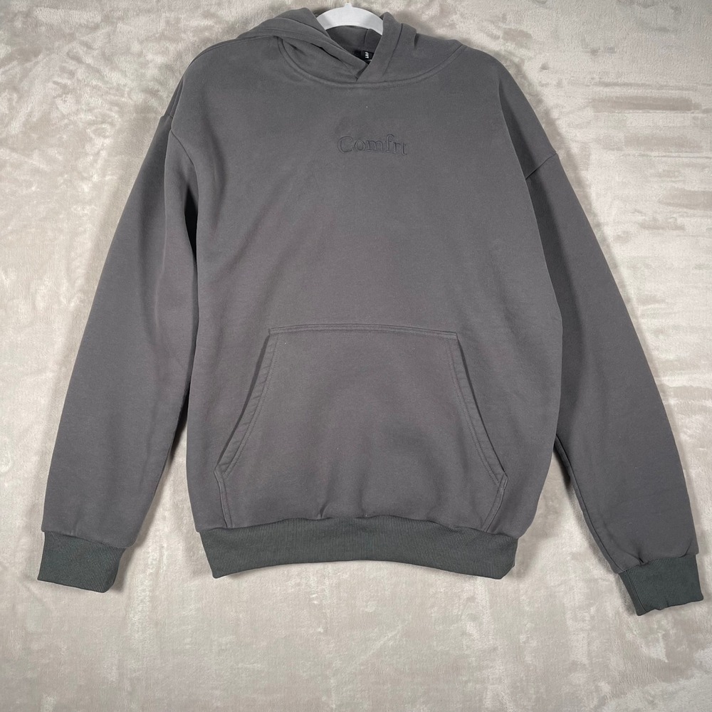 Comfrt Unisex Hoodie Pullover Sweater Casual Relaxed Athleisure	M Gray